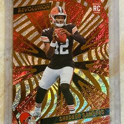 NFL 2025 Panini Revolution Cleveland Browns Shedeur Sanders Galactic Rookie Card 