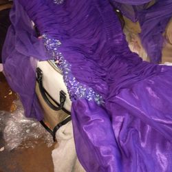 Butiful Deep Purple Evening Gown