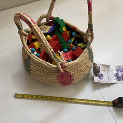 Listed basket  price $50. Medium Size basket filled with blocks and misc toys. Good condition in Ontario cash only thanks. 