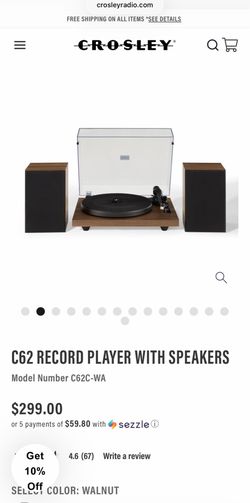 Crossley Record player brand new in box
