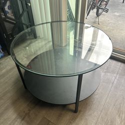 Round Glass IKEA Coffee Table