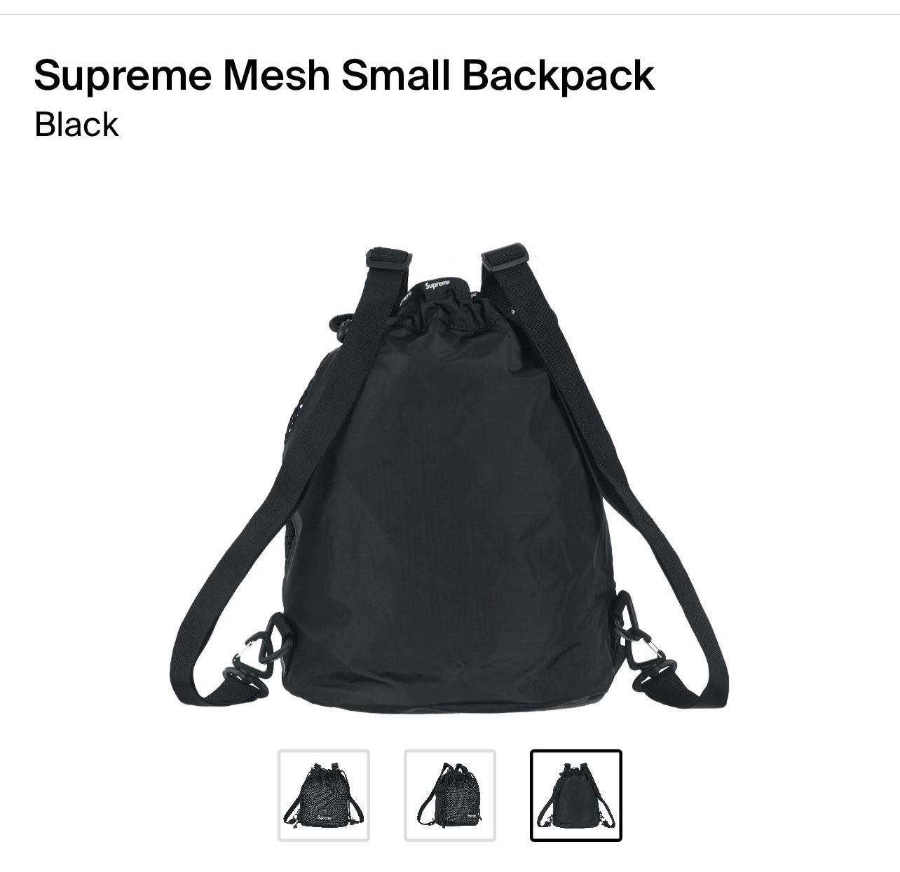Supreme Mesh Small Backpack for Sale in Alhambra, CA - OfferUp