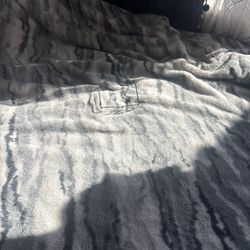 Sleeping Bed With Mattress With Curtains With Make Up Table And With Nightstand