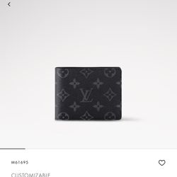 Louis Vuitton Gray Monogram Eclipse Wallet Men