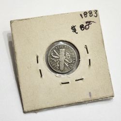 1883 Mexico Un Centavo Antique Coin