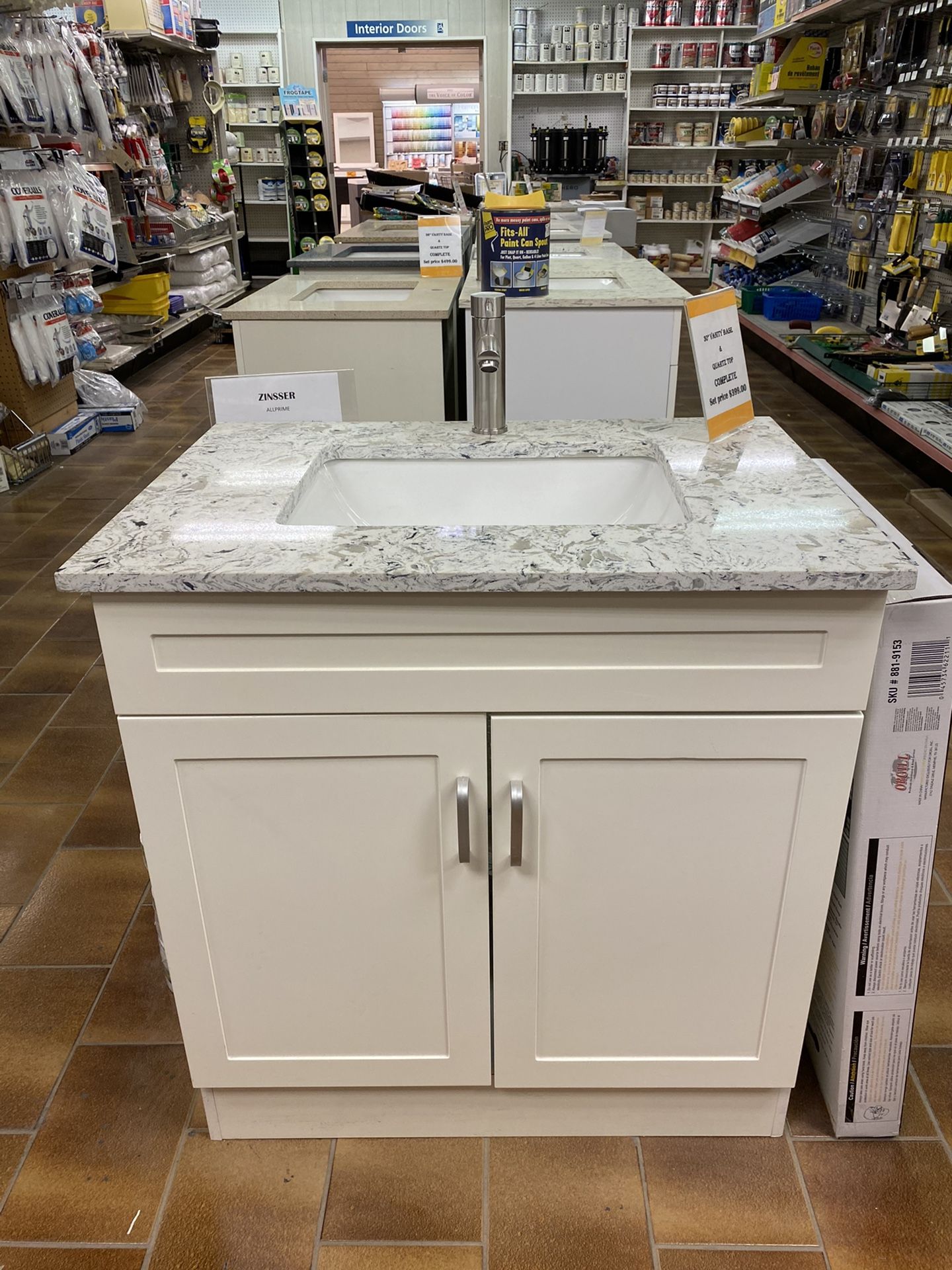 Brand New 30” Vanity + Countertop