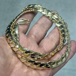 147.7 Grams 12mm heavy Miami Cuban necklace 14k premium gold plated ‼️‼️‼️