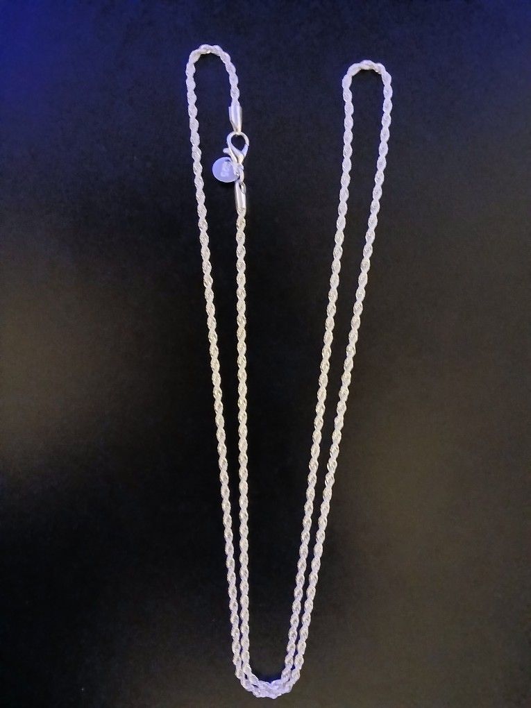 Sterling Silver "925 "Rope Necklace!!(30"inch)