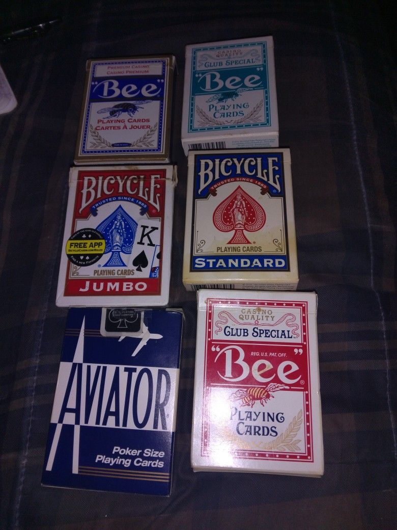 6 Packs Of Playing Cards 