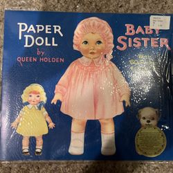 New in sealed package VINTAGE Queen Holden paper dolls Baby Sister 