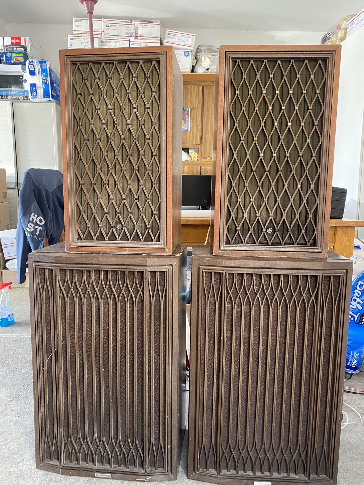 2 Pairs Vintage Pioneer CS66A FB And Kenwood KL-888X Speakers