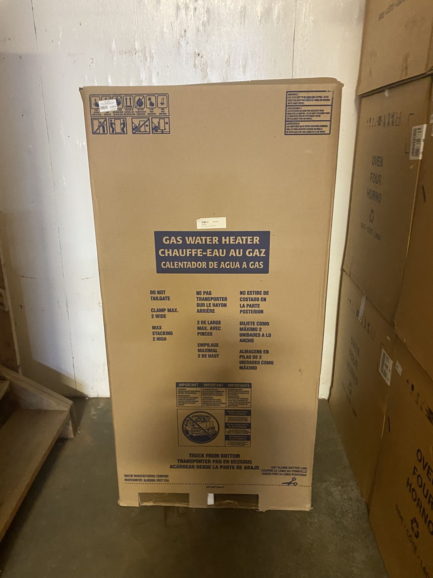 Rheem G75-75N Universal Natural Gas Commercial Water Heater, 75 Gallon New in box!!! 