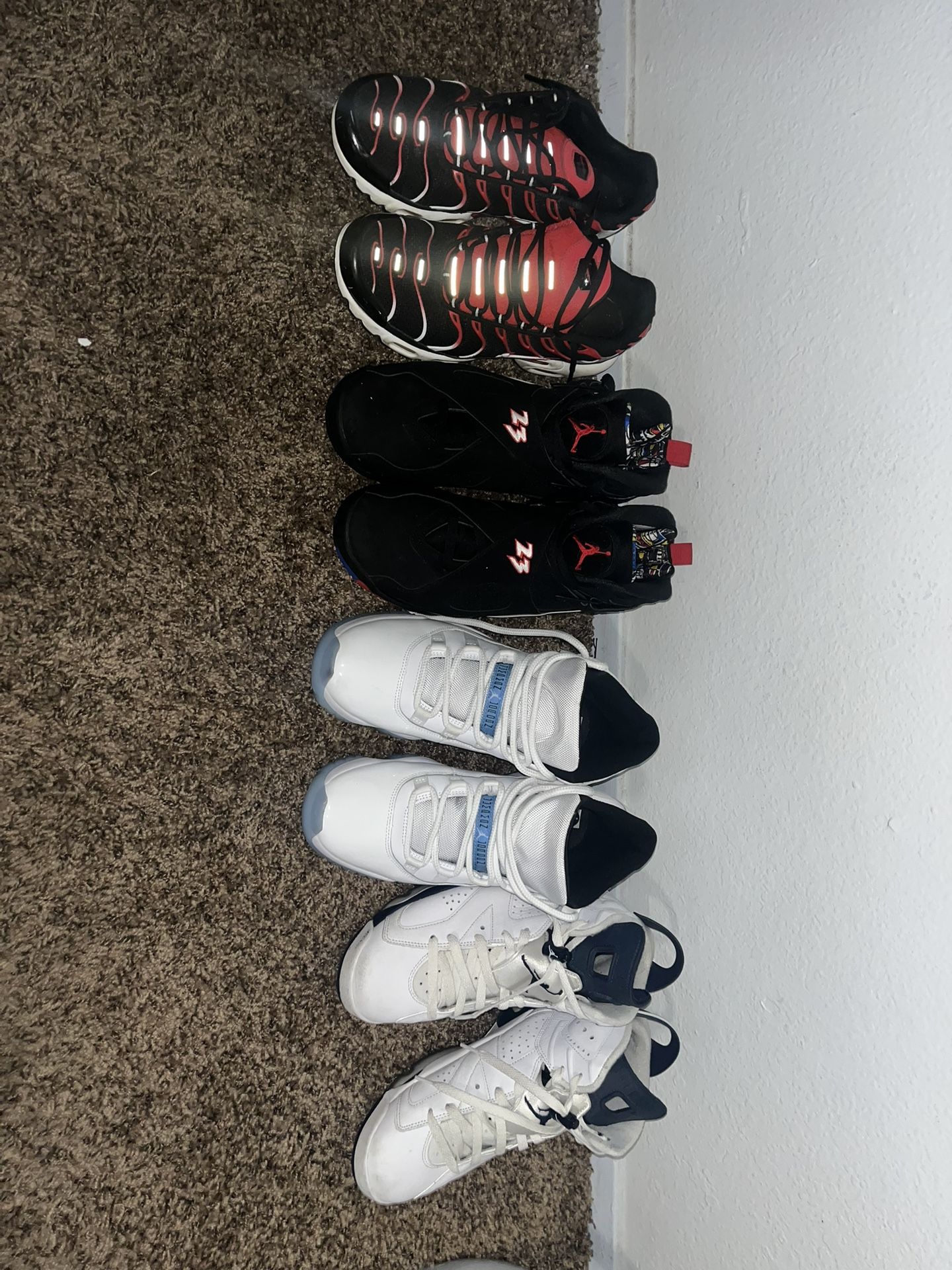Jordans 11s, 6, 13  Nike Air Max