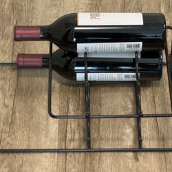 🍷🍾 Wine/Champagne Rack, Metal (Grip Coating), Holds 6 Bottles (brand new)