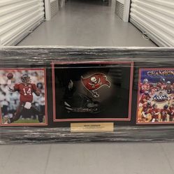 I 37 Autographed Helmet Brad Johnson Framed Shadow Box