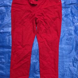 Woman's Red Heans Size 16 New 