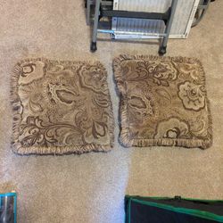 Brown 20"x20" pillows (2)