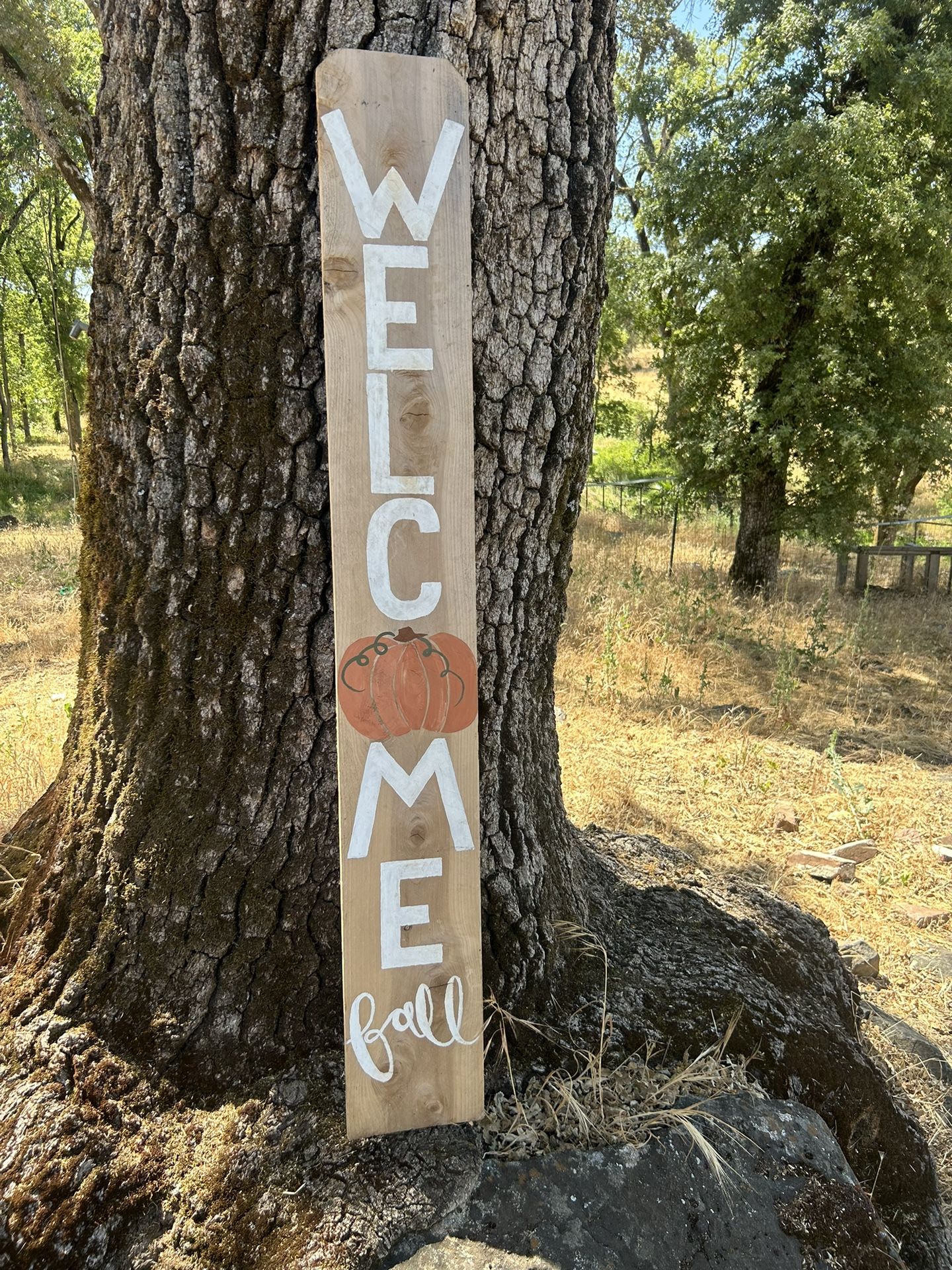 Wooden Welcome Sign
