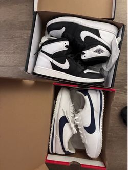 Air Jordan 1 Mid (5Y) DS + Nike Cortez (6Y) Like New