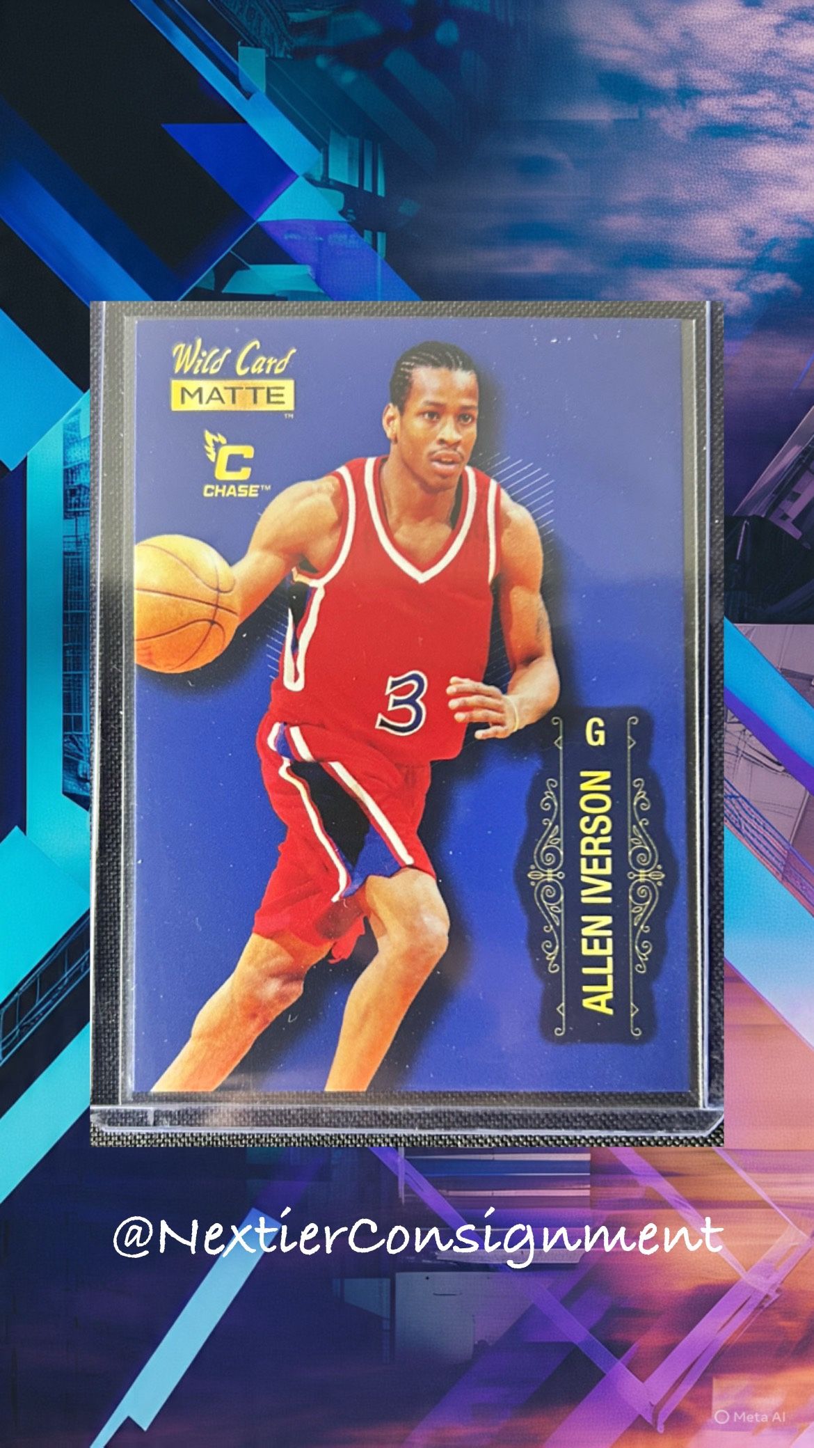Allen Iverson Philadelphia 76ers NBA HOF Wildcard Matte Chase Card RARE