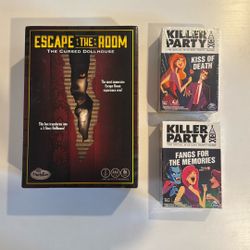 (NEW, SEALED!) Escape Room & Killer Party Game Lot