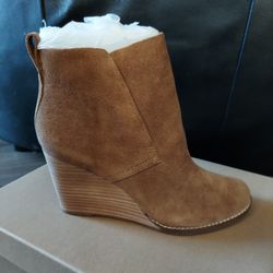 NEW Lucky Brand Yameena Wedge Booties Women's 8.5