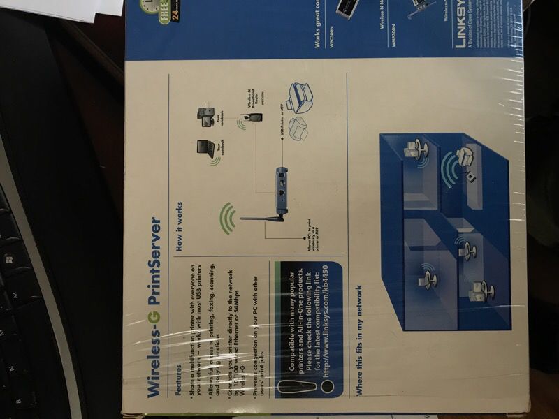 Linksys wireless print server