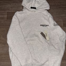 ESSENTIALS HOODIE LIGHT OATMEAL size L