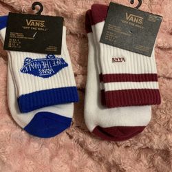 2 Teen / Men Half Crew Socks Nwt