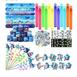 110Pcs Shark Party Favors Birthday Supplies.