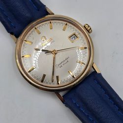 Vintage Omega Seamaster De Ville Automatic Solid 14K Gold Watch