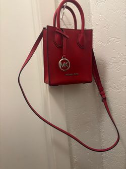 Michael Kors Mini Red Leather Crossbody Bag