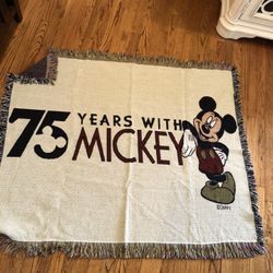 Disney Mickey Throw Blanket 75 Years