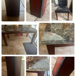 Faux Granite Wood Table 