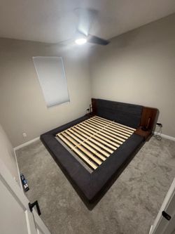 Lux Cal King platform bed.
