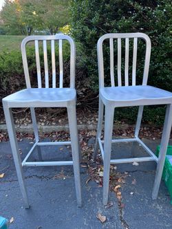 Aluminum Bar Stools – Set of 2