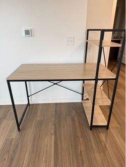 Desk with shelves