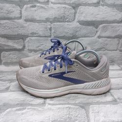 Brooks Adrenaline GTS 22 Women 9.5 Shoe Grey Purple Running Sneaker