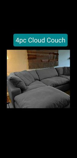 Gray Cloud Dupe Modular Sectional Couch Sofa 