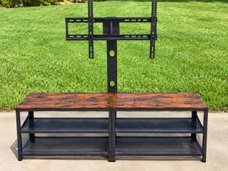 Industrial TV Stand with Swivel Mount
