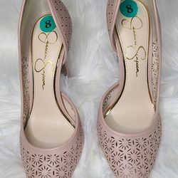 Jessica Simpson "Claudette" D'Orsay Laser-Cut Pumps
