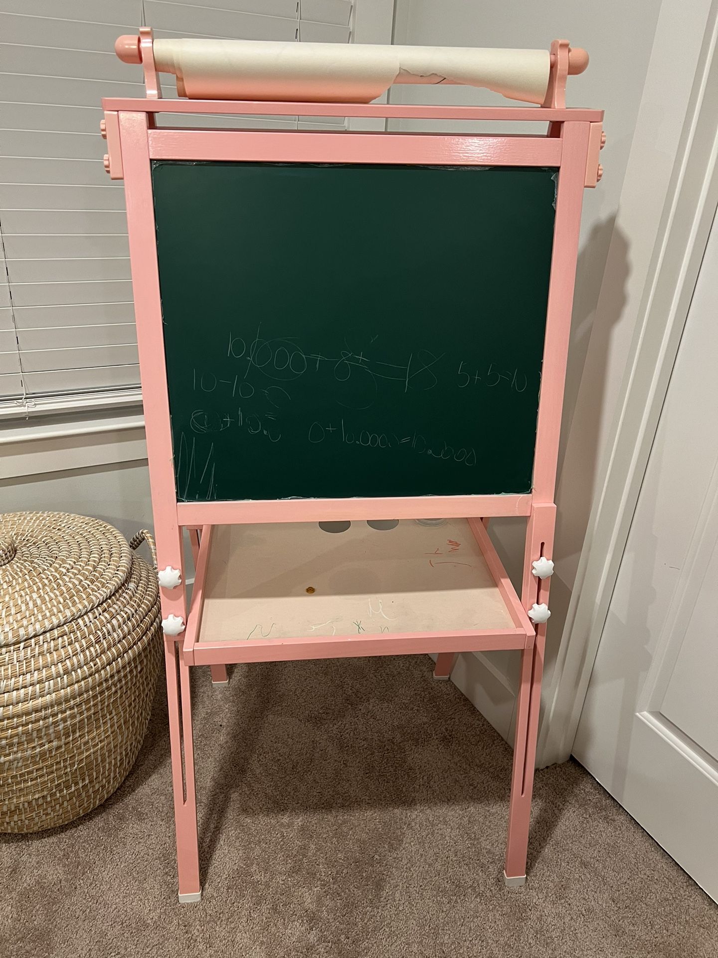 Kids Art easel (3-in-1) Chalk Board / Dry Erase/ Paper