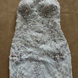 Light Blue Homecoming Dress 