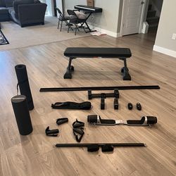 Max Pro Smart Connect Fitness Home Gym Elite Bundle With Bench/backpack/wall Mount & Everything