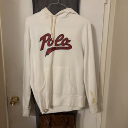 White and Red Polo Ralph Lauren Hoodie