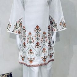 Bollywood Bin sadiq Brand Pure Cotton Women , Brand New Stitched Embroidery  Eid Suits 