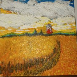 canvas panel Acrylic 1 of 1 painting (8x8)