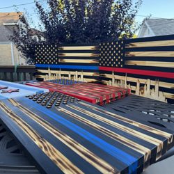 Custom Wooden Flags