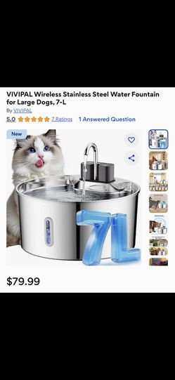 BRAND NEW Wireless Stainless Steel Water Fountain