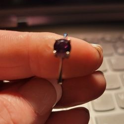 Beautiful Dainty Ameyhyst Sterling Ring